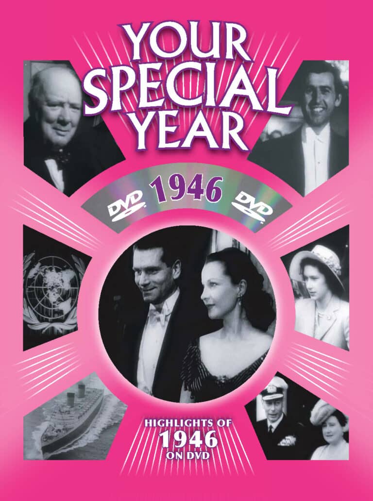 1946 Your Special Year DVD greeting card – 80th birthday card for 2026 with PAL DVD inside