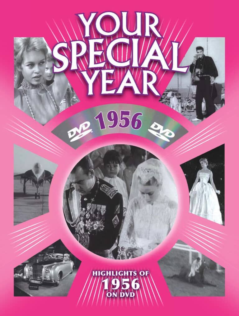 1956 Your Special Year DVD greeting card – 70th birthday card for 2026 with PAL DVD inside