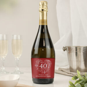 Personalised 40th Wedding Anniversary Prosecco